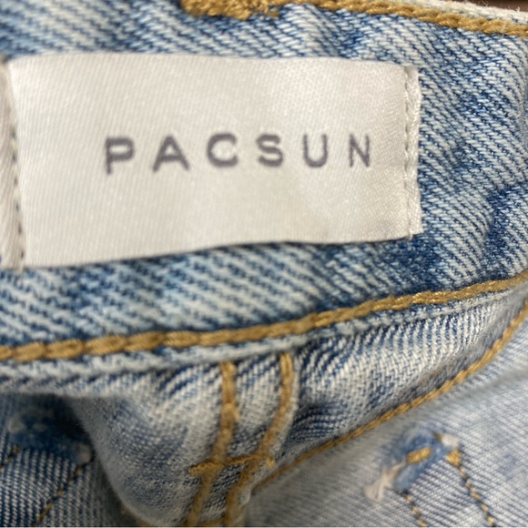 Pacsun Women’s 90’s Boyfriend Jeans Distressed Blue High Rise Relaxed Leg 32 - Picture 16 of 16